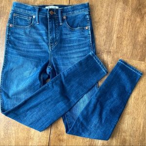 MADEWELL 10 inch high rise skinny jeans